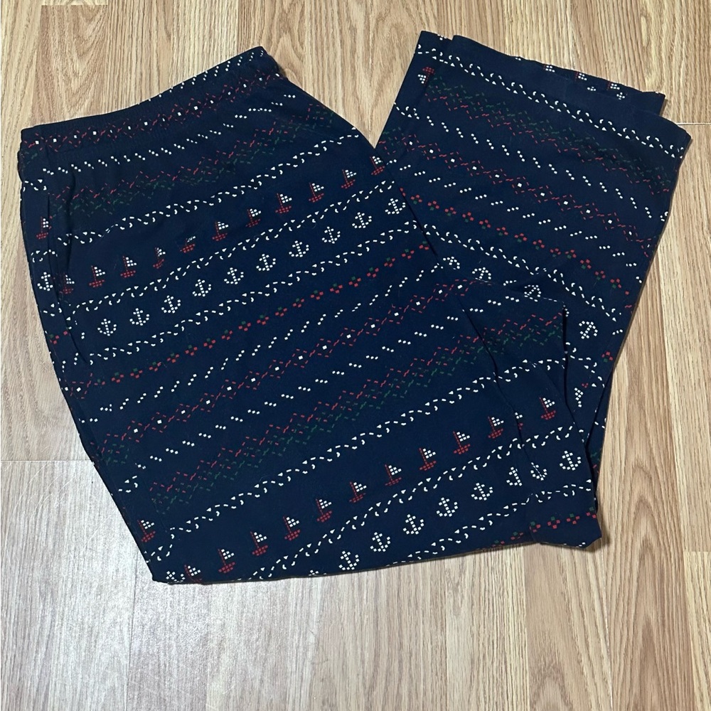 Nautica Blue Sleepwear Pants w/White Anchors & Red Sailboats - Size XXL